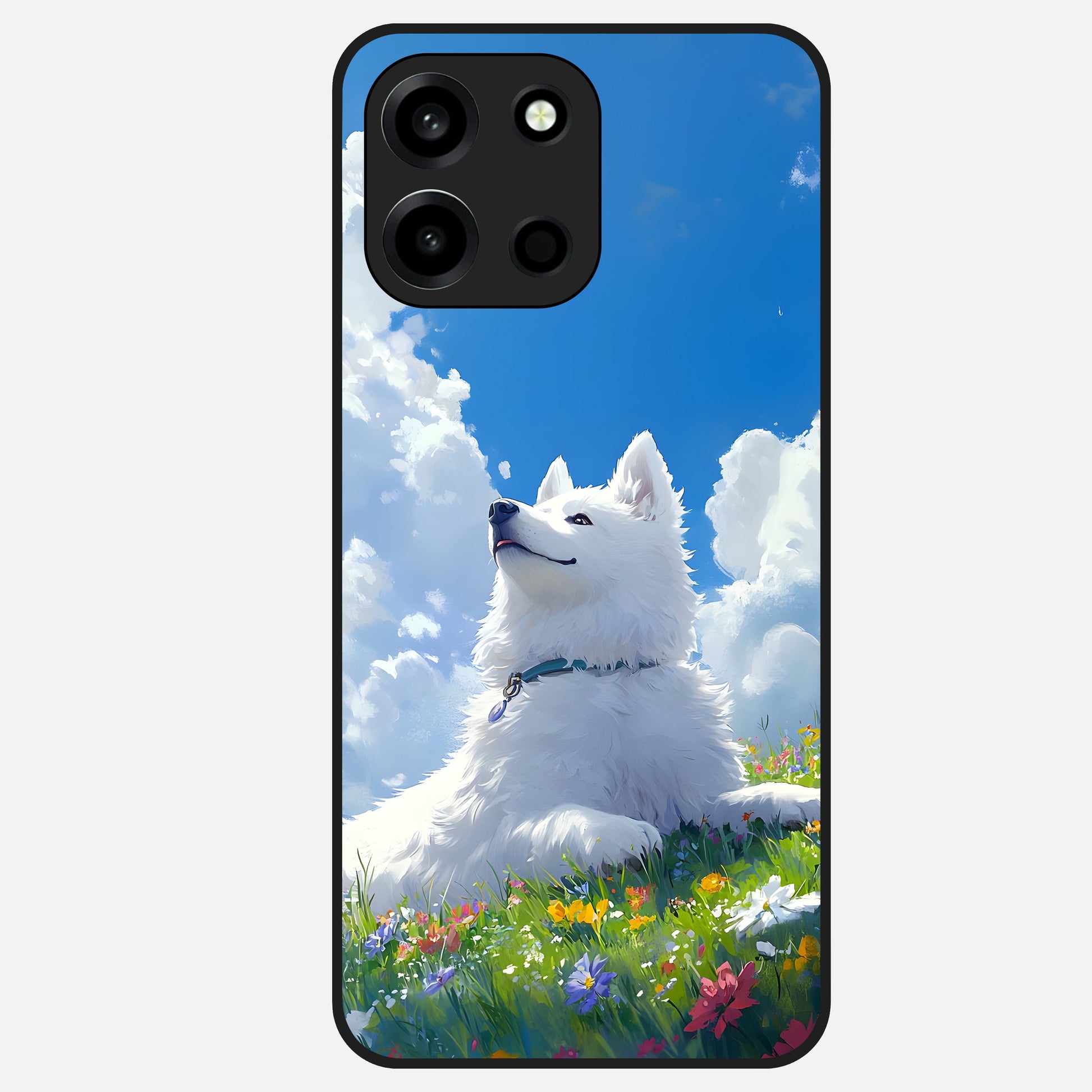  Blissful Cloud Pup Glass Case For Oneplus Nord 6 back cover – full design glossy printed glass finish