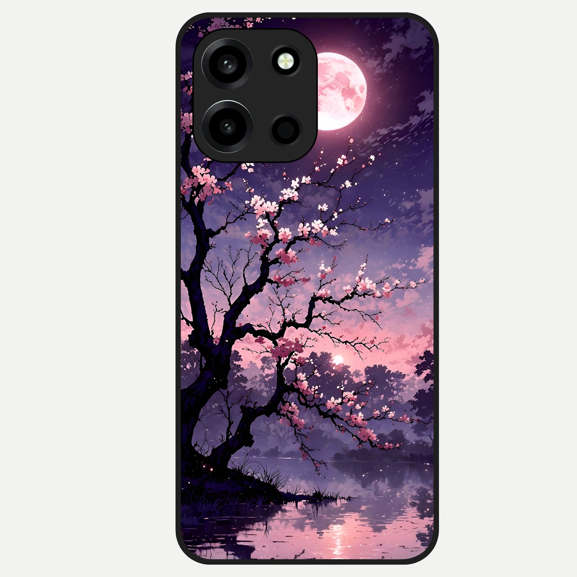  Blossom Pink Moon Glass Case For Oneplus Nord 6 back cover – full design glossy printed glass finish