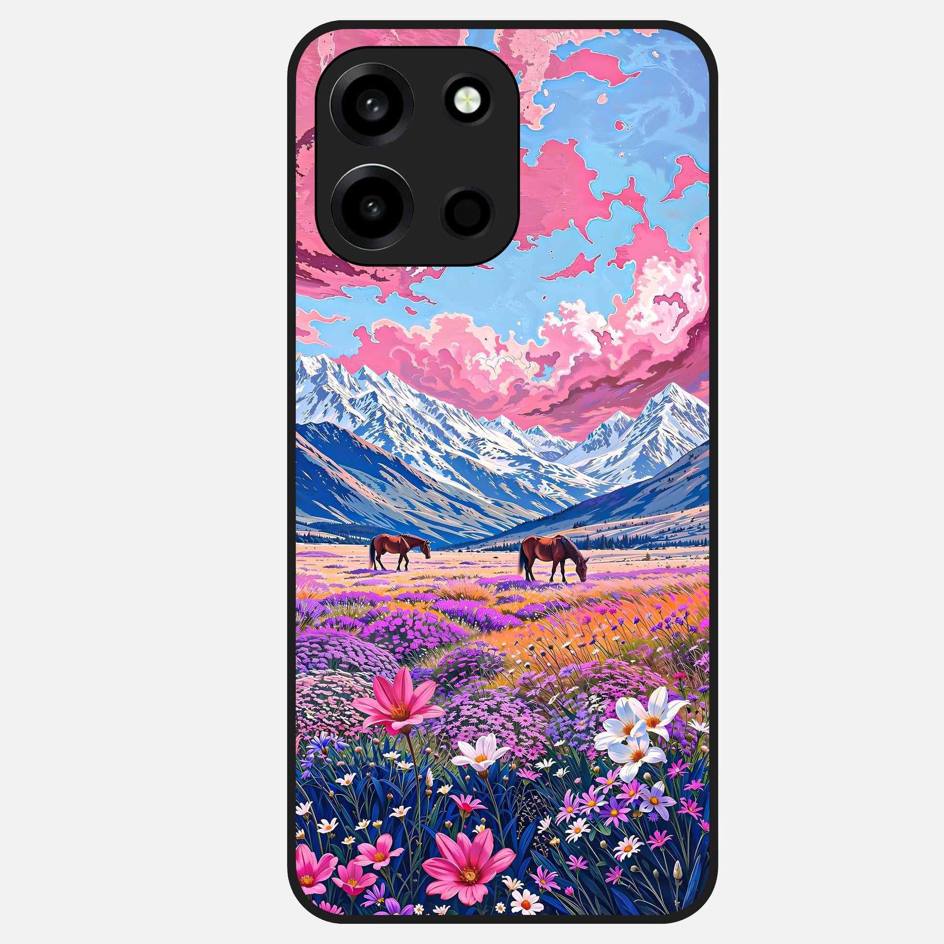  Blossom Valley Dream Glass Case For Oneplus Nord 6 back cover – full design glossy printed glass finish