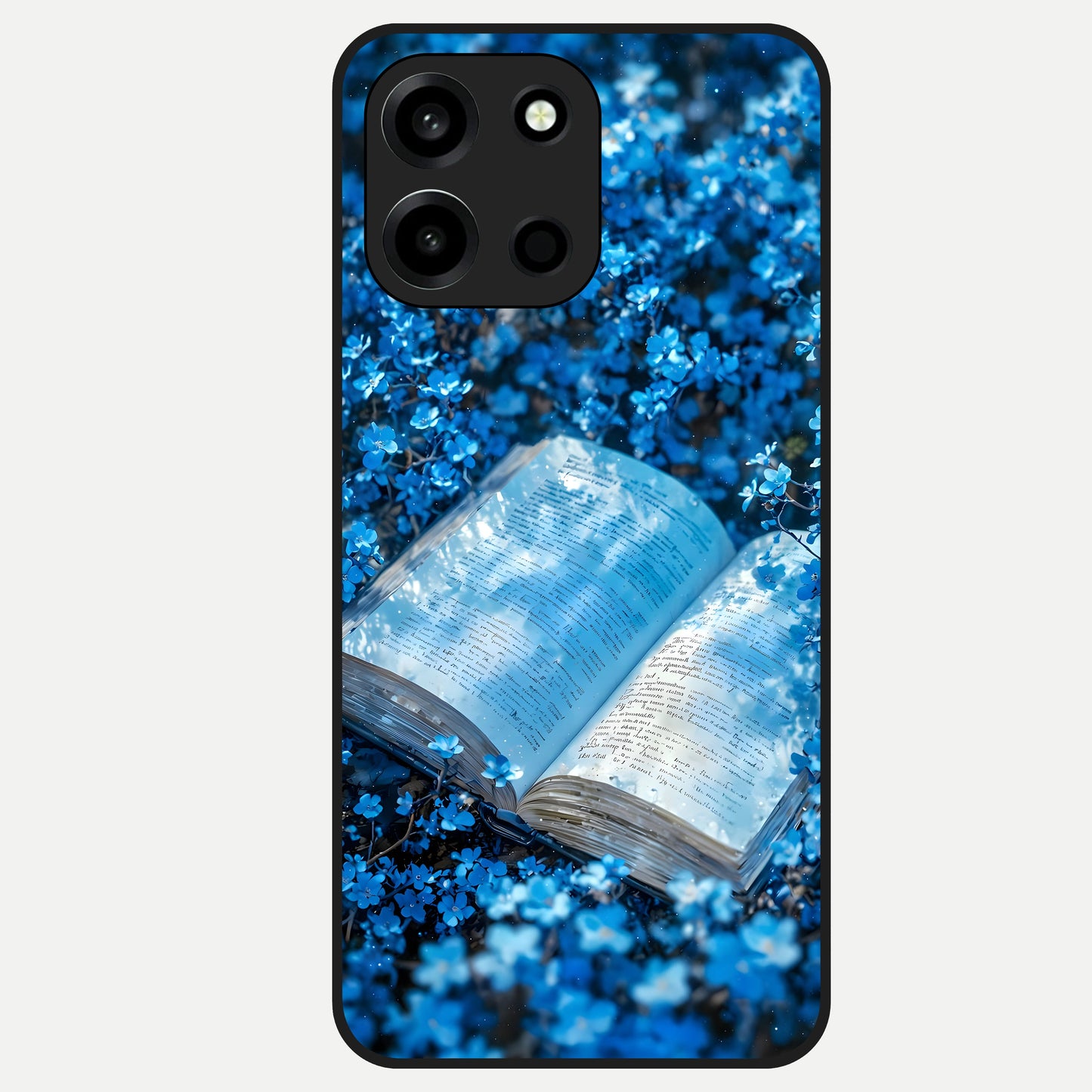  Blue Bloom Tales Glass Case For Oneplus Nord 6 back cover – full design glossy printed glass finish