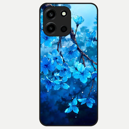  Blue Blossoms Branch Glass Case For Oneplus Nord 6 back cover – full design glossy printed glass finish