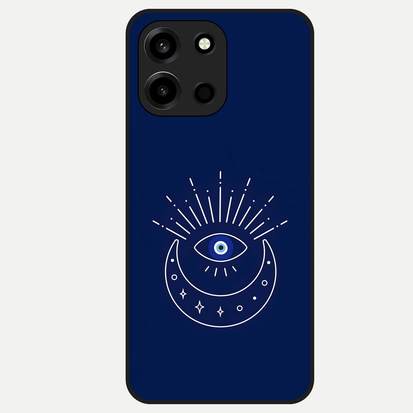  Blue Evil Eye Glass Case For Oneplus Nord 6 back cover – full design glossy printed glass finish