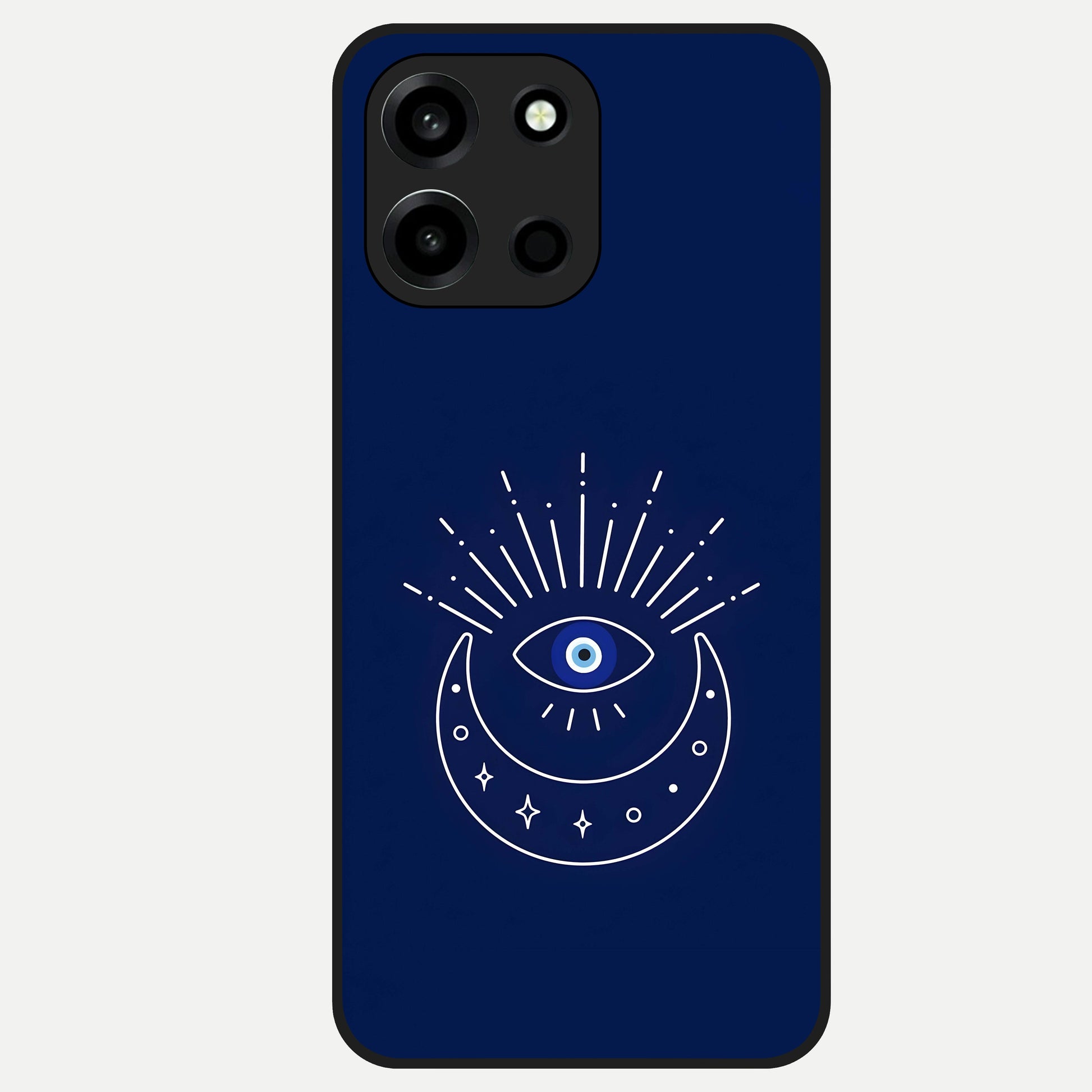  Blue Evil Eye Glass Case For Oneplus Nord 6 back cover – full design glossy printed glass finish