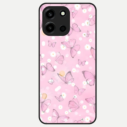  Blush Butterfly Garden Glass Case For Oneplus Nord 6 back cover – full design glossy printed glass finish
