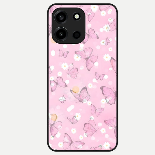  Blush Butterfly Garden Glass Case For Oneplus Nord 6 back cover – full design glossy printed glass finish