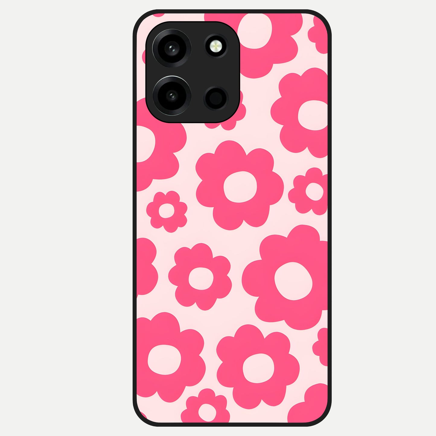  Blush Flower Pop Glass Case For Oneplus Nord 6 back cover – full design glossy printed glass finish