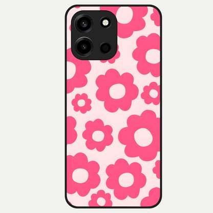  Blush Flower Pop Glass Case For Oneplus Nord 6 back cover – full design glossy printed glass finish