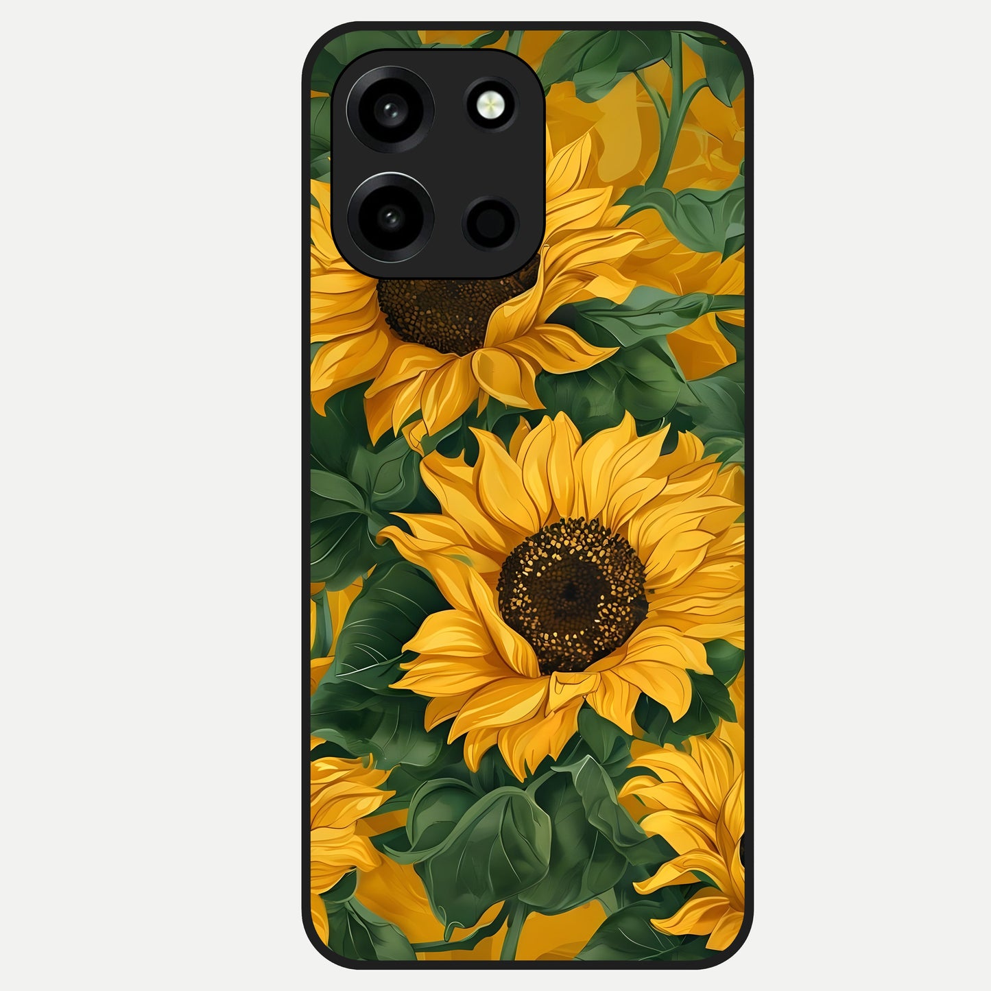  Bright Sunflower Bloom Glass Case For Oneplus Nord 6 back cover – full design glossy printed glass finish