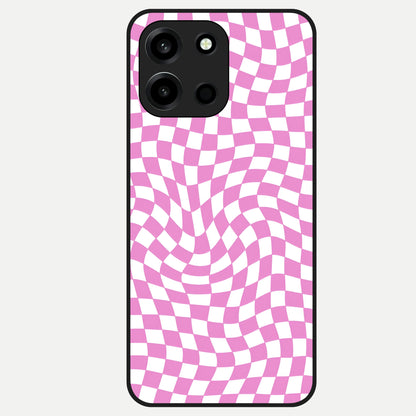  Bubblegum Check Wave Glass Case For Oneplus Nord 6 back cover – full design glossy printed glass finish