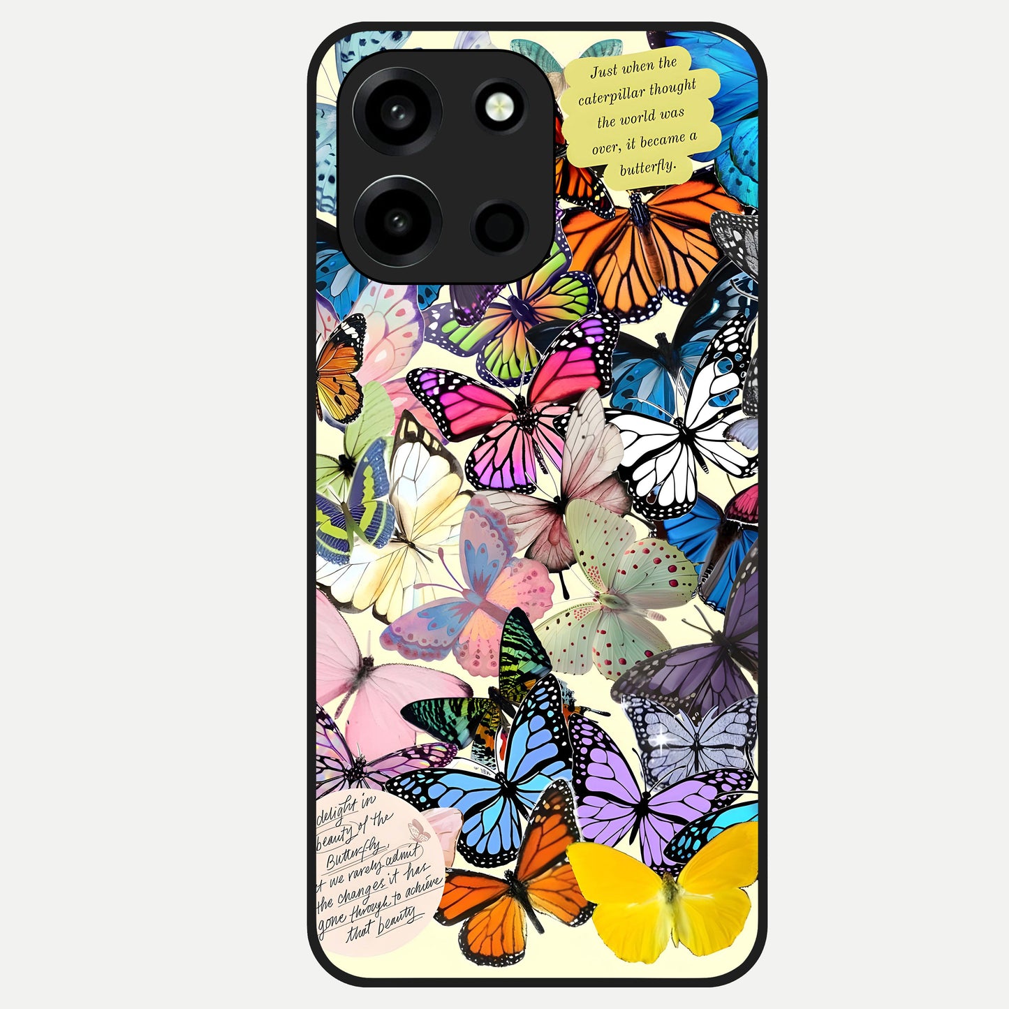  Butterflies Petal Dream Glass Case For Oneplus Nord 6 back cover – full design glossy printed glass finish