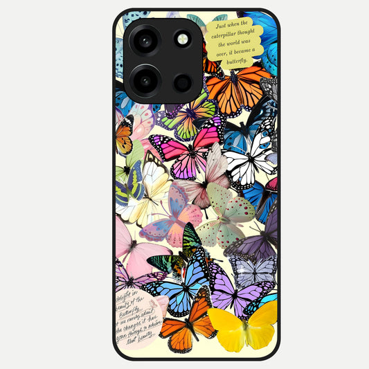  Butterflies Petal Dream Glass Case For Oneplus Nord 6 back cover – full design glossy printed glass finish