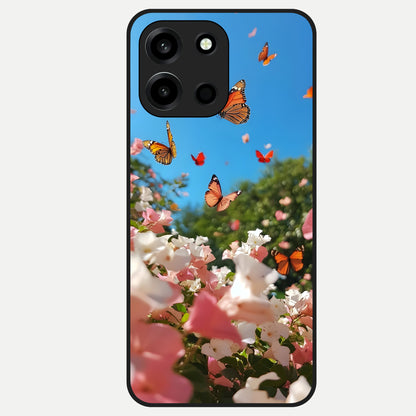 Butterflies In Bloom Sky Glass Case For Oneplus Nord 6 back cover – full design glossy printed glass finish