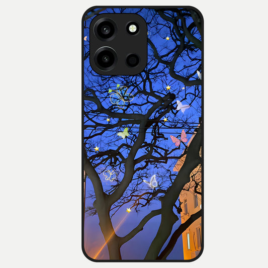  Butterfly Night Magic Glass Case For Oneplus Nord 6 back cover – full design glossy printed glass finish
