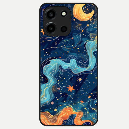  Celestial Dream Flow Glass Case For Oneplus Nord 6 back cover – full design glossy printed glass finish