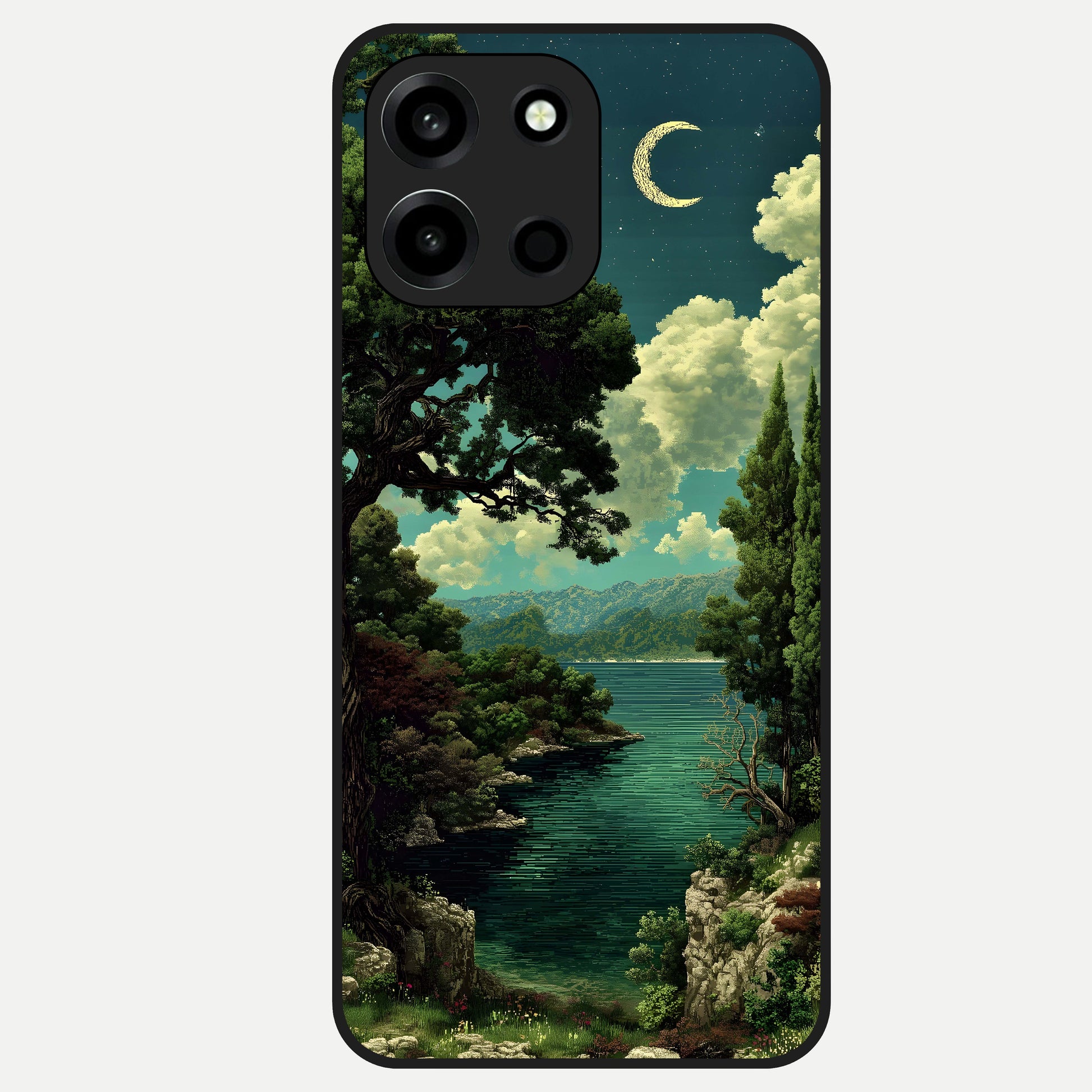  Celestial Lake Peace Glass Case For Oneplus Nord 6 back cover – full design glossy printed glass finish