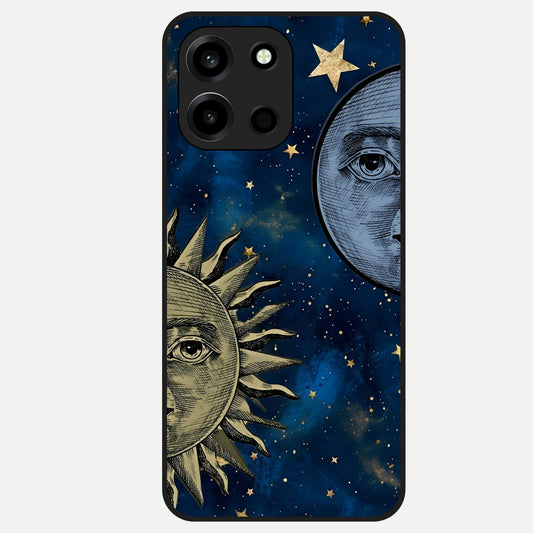  Celestial Moon With Sun Glass Case For Oneplus Nord 6 back cover – full design glossy printed glass finish