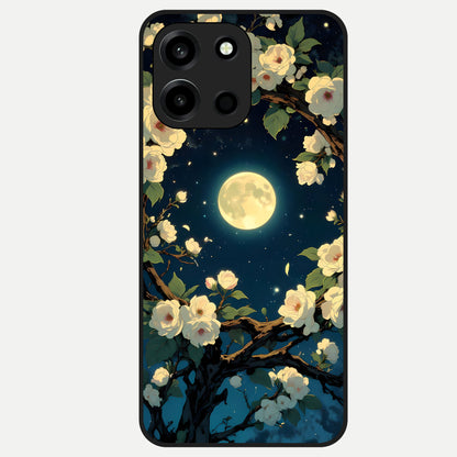  Celestial Moon And Flower Glass Case For Oneplus Nord 6 back cover – full design glossy printed glass finish