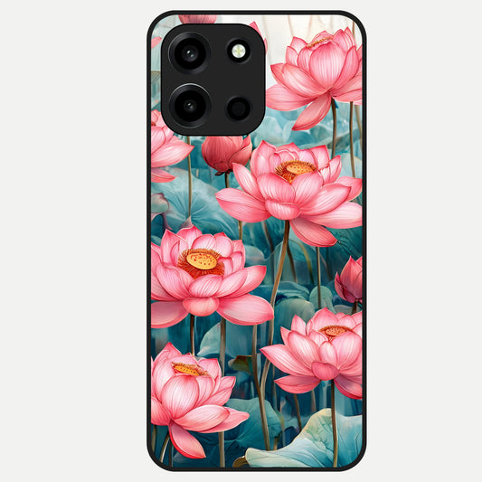  Celestial Pink Lotus Glass Case For Oneplus Nord 6 back cover – full design glossy printed glass finish