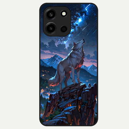  Celestial Wolf Howl Glass Case For Oneplus Nord 6 back cover – full design glossy printed glass finish