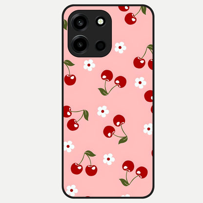  Cherry Love Mood Glass Case For Oneplus Nord 6 back cover – full design glossy printed glass finish