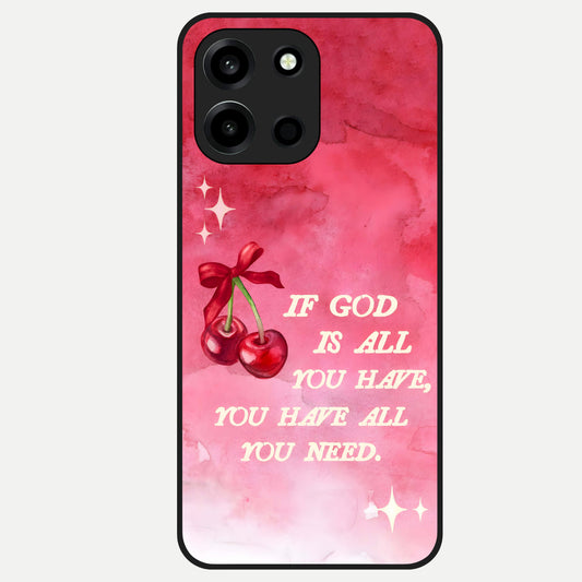  Cherry Quote Glass Case For Oneplus Nord 6 back cover – full design glossy printed glass finish