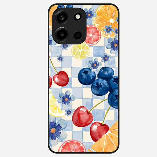  Citrus Bloom Joy Glass Case For Oneplus Nord 6 back cover – full design glossy printed glass finish