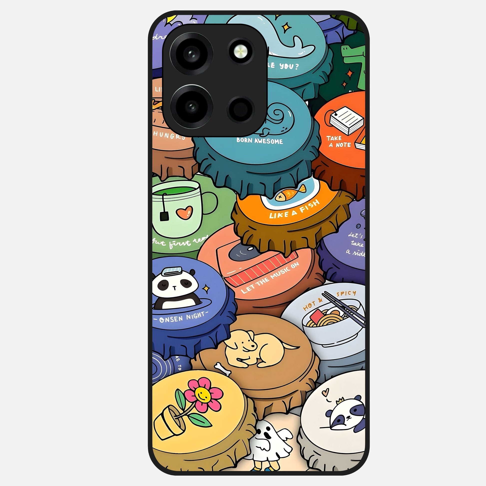  Coins Patterns Glass Case For Oneplus Nord 6 back cover – full design glossy printed glass finish