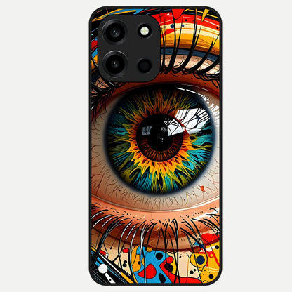  Colorful Eye Glass Case For Oneplus Nord 6 back cover – full design glossy printed glass finish