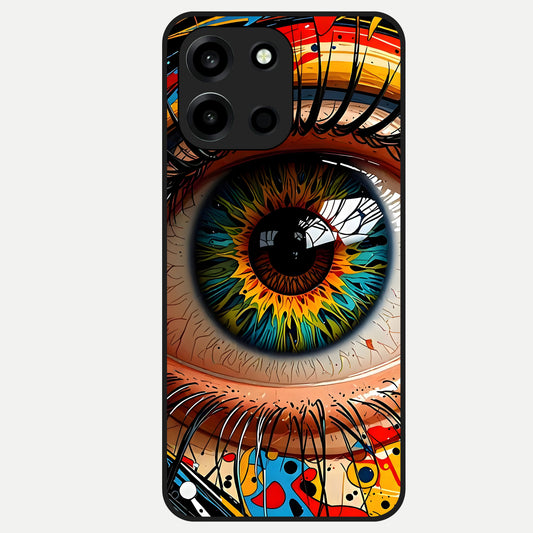  Colorful Eye Glass Case For Oneplus Nord 6 back cover – full design glossy printed glass finish