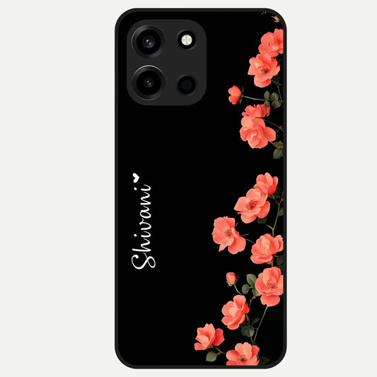  Crimson Bloom Grace Custom Name Glass Case For Oneplus Nord 6 back cover – full design glossy printed glass finish