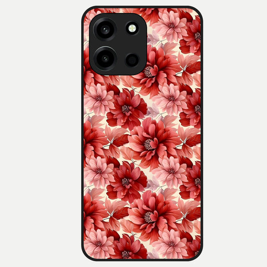  Crimson Love Petals Glass Case For Oneplus Nord 6 back cover – full design glossy printed glass finish