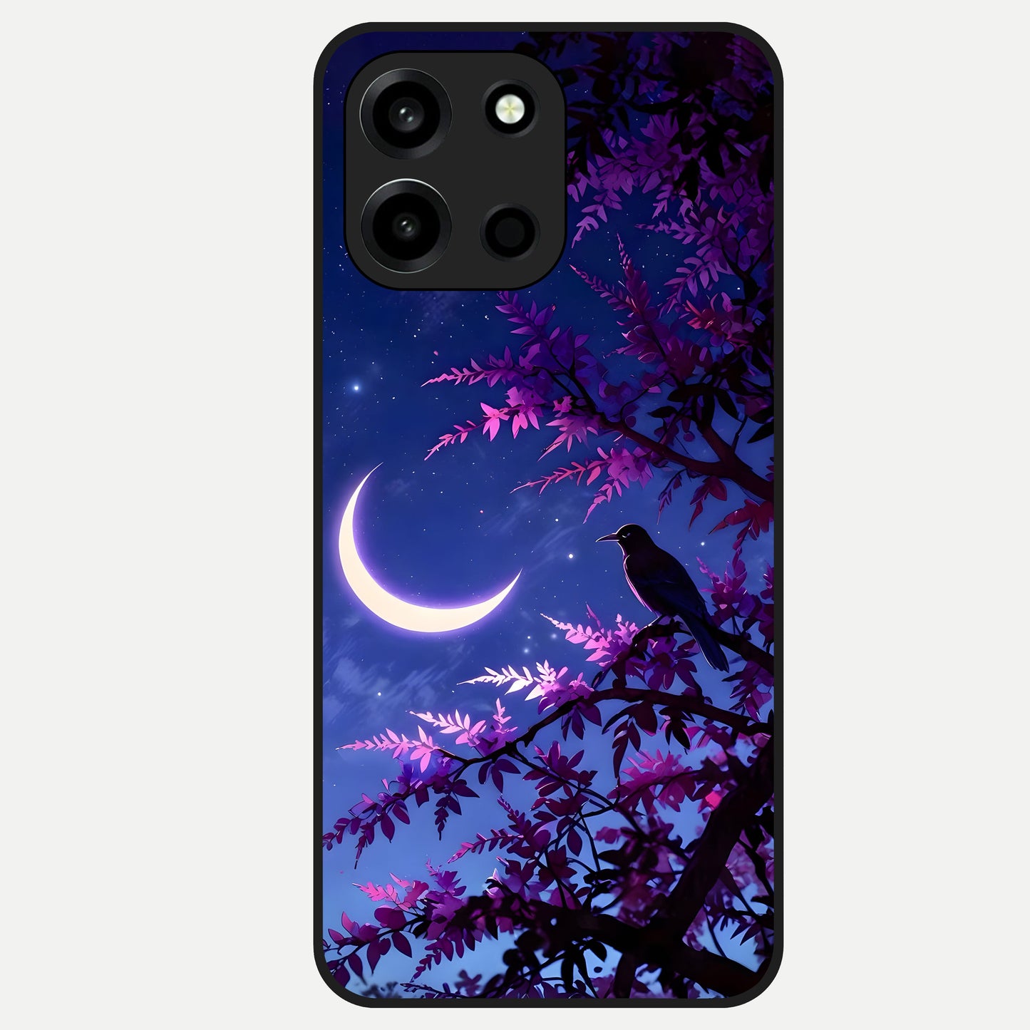  Crow And Moon Scenery Glass Case For Oneplus Nord 6 back cover – full design glossy printed glass finish