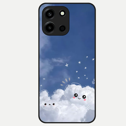  Cute Blossom Cloud Glass Case For Oneplus Nord 6 back cover – full design glossy printed glass finish