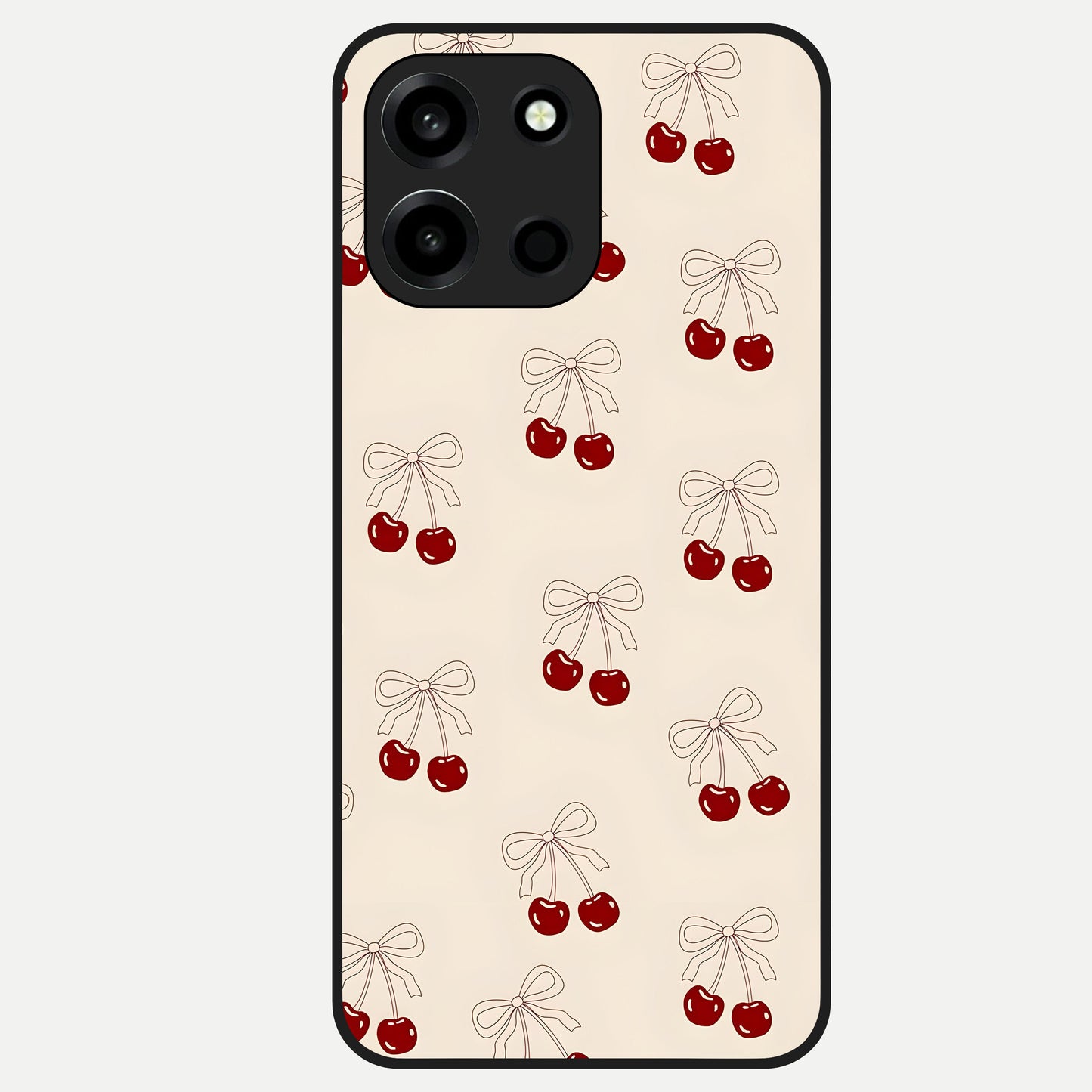  Cute Cherry Pattern Glass Case For Oneplus Nord 6 back cover – full design glossy printed glass finish
