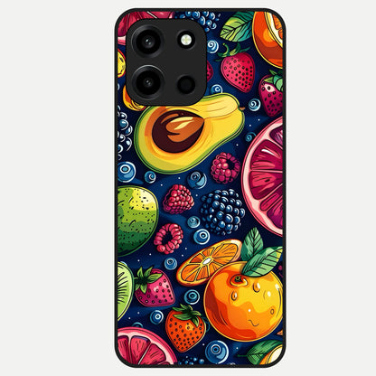 Cute Fruits Art Glass Case For Oneplus Nord 6 back cover – full design glossy printed glass finish