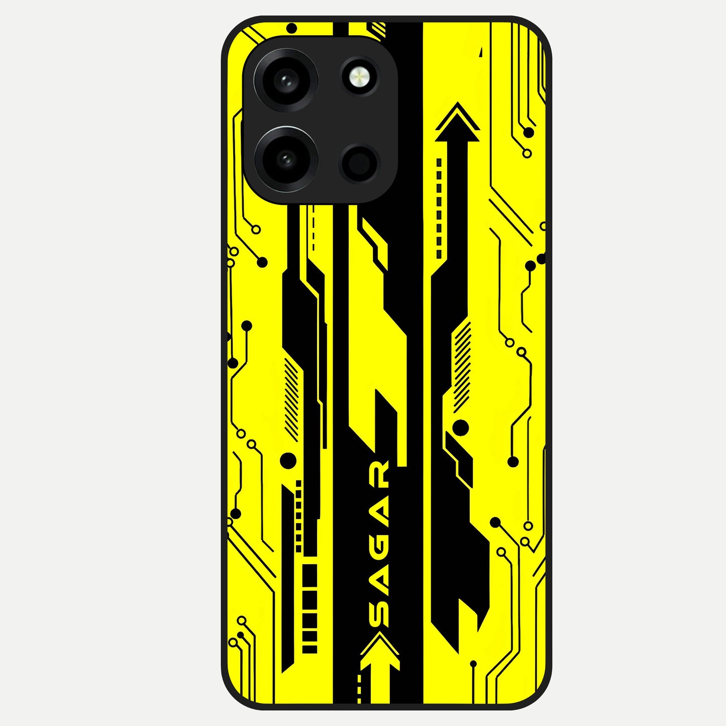 Electric Pulse CYBERPUNK Custom Name Glass Case For Oneplus Nord 6 back cover – full design glossy printed glass finish