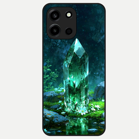  Emerald Light Crystal Glass Case For Oneplus Nord 6 back cover – full design glossy printed glass finish