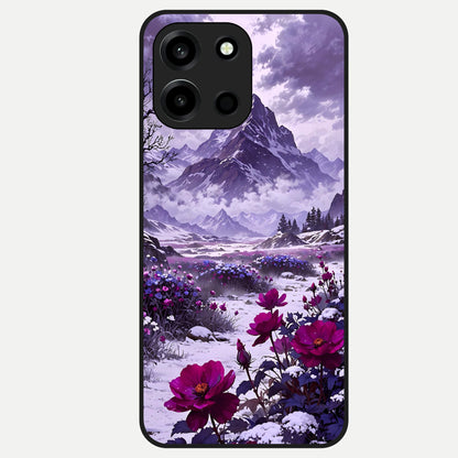  Flower Mountain View Glass Case For Oneplus Nord 6 back cover – full design glossy printed glass finish