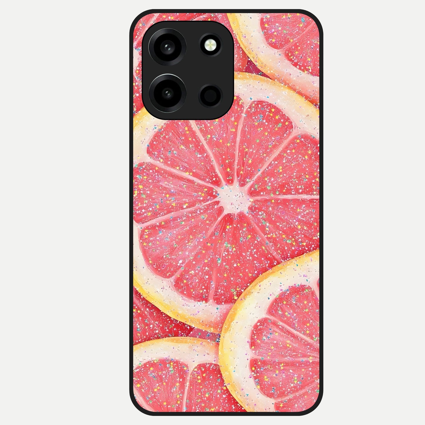  Glitter Grapefruit Glass Case For Oneplus Nord 6 back cover – full design glossy printed glass finish