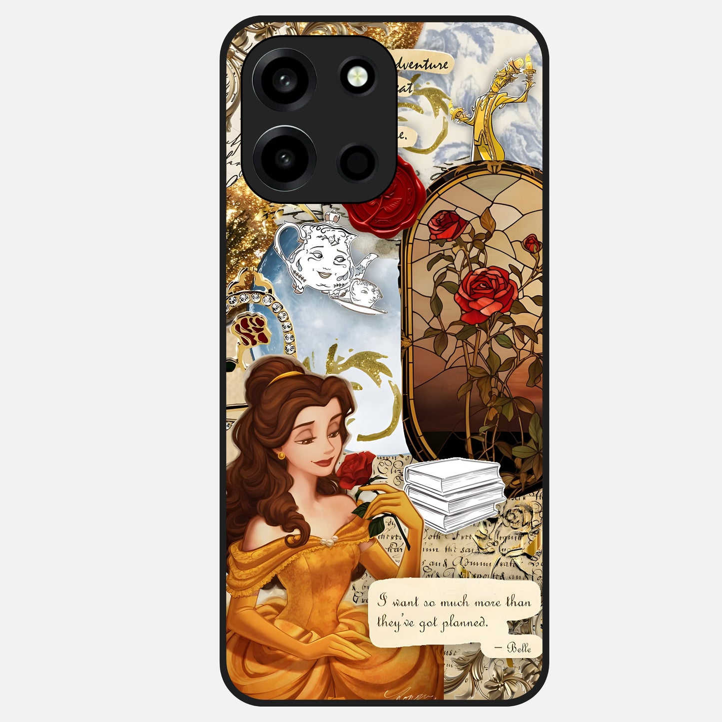  Golden Dream Belle Glass Case For Oneplus Nord 6 back cover – full design glossy printed glass finish