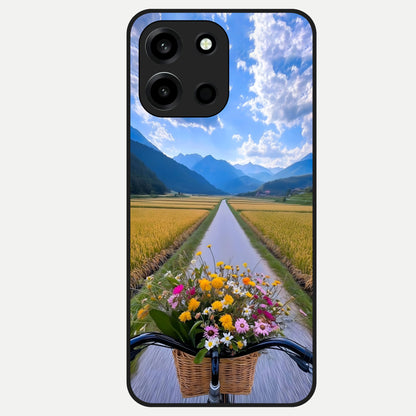  Golden Field Journey Glass Case For Oneplus Nord 6 back cover – full design glossy printed glass finish