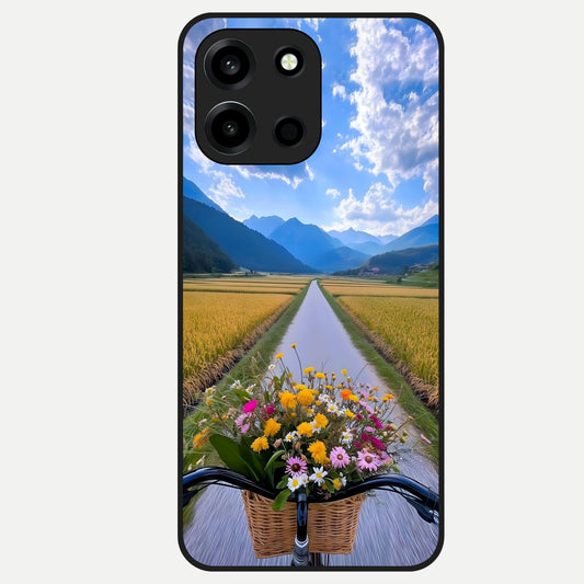  Golden Field Journey Glass Case For Oneplus Nord 6 back cover – full design glossy printed glass finish