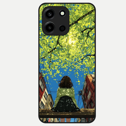  Golden Leaves Glow Glass Case For Oneplus Nord 6 back cover – full design glossy printed glass finish