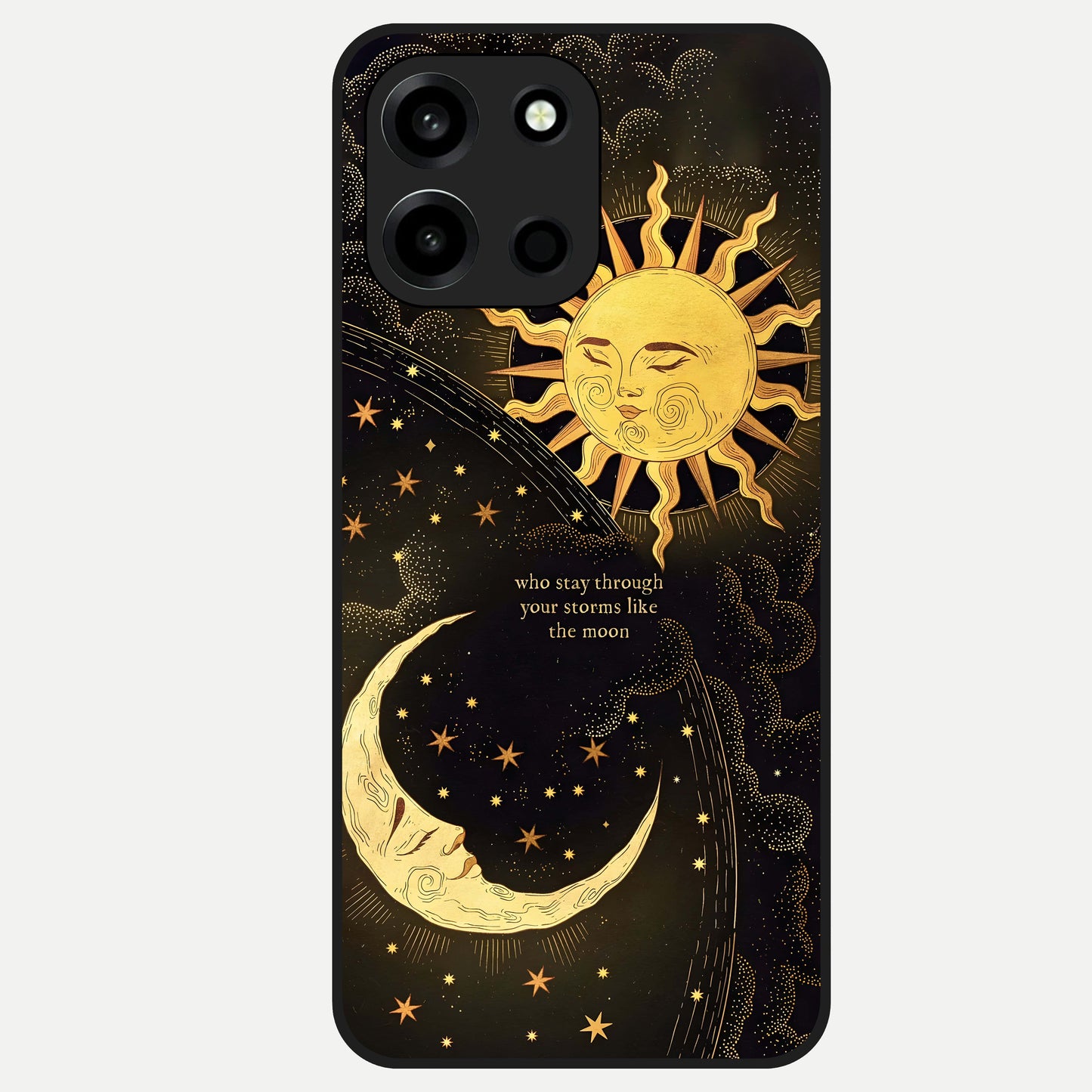  Golden Lunar Love Glass Case For Oneplus Nord 6 back cover – full design glossy printed glass finish