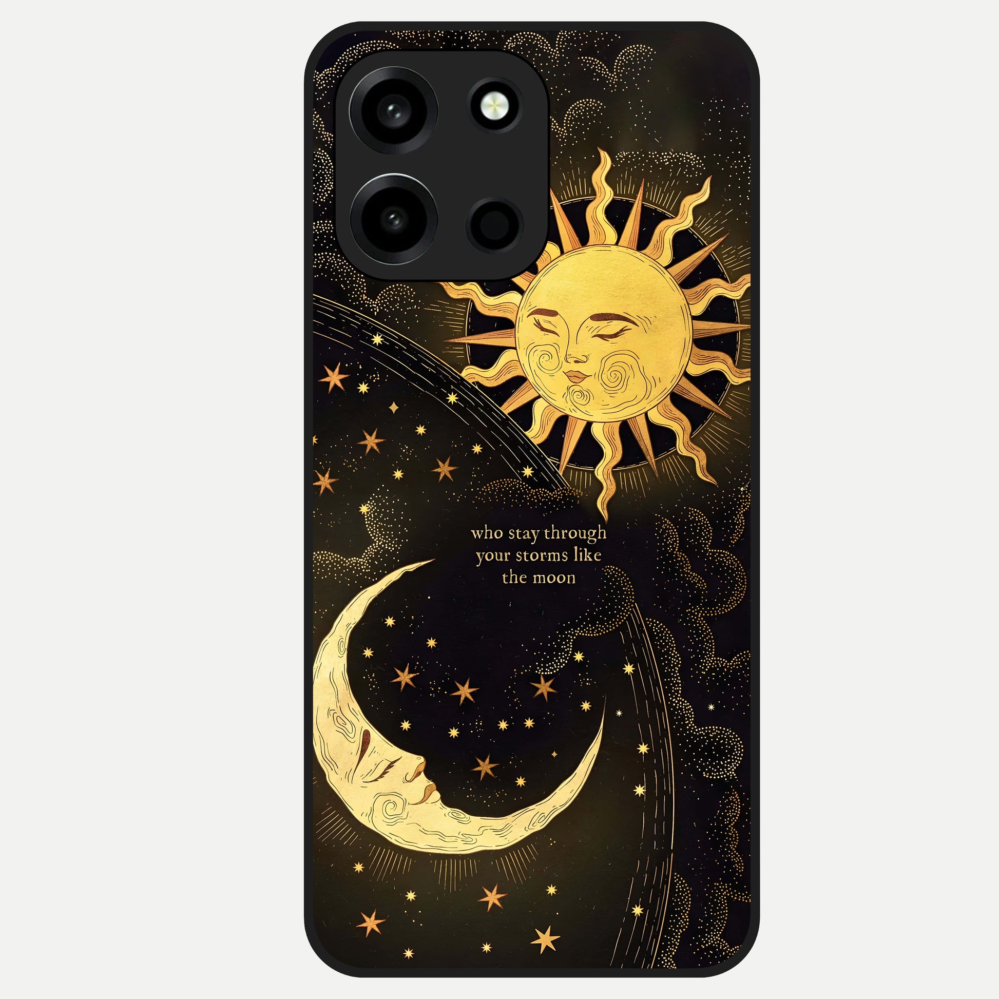  Golden Lunar Love Glass Case For Oneplus Nord 6 back cover – full design glossy printed glass finish