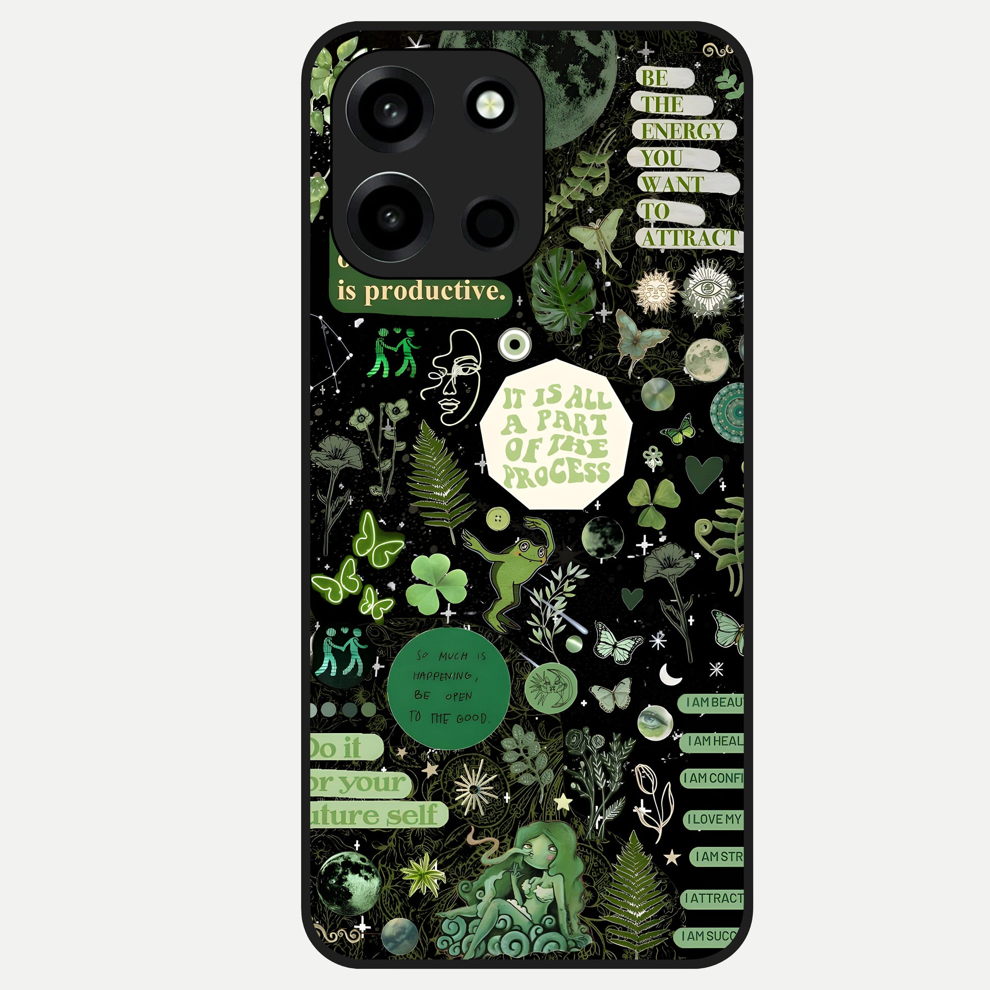  Green Mandala Pattern Glass Case For Oneplus Nord 6 back cover – full design glossy printed glass finish