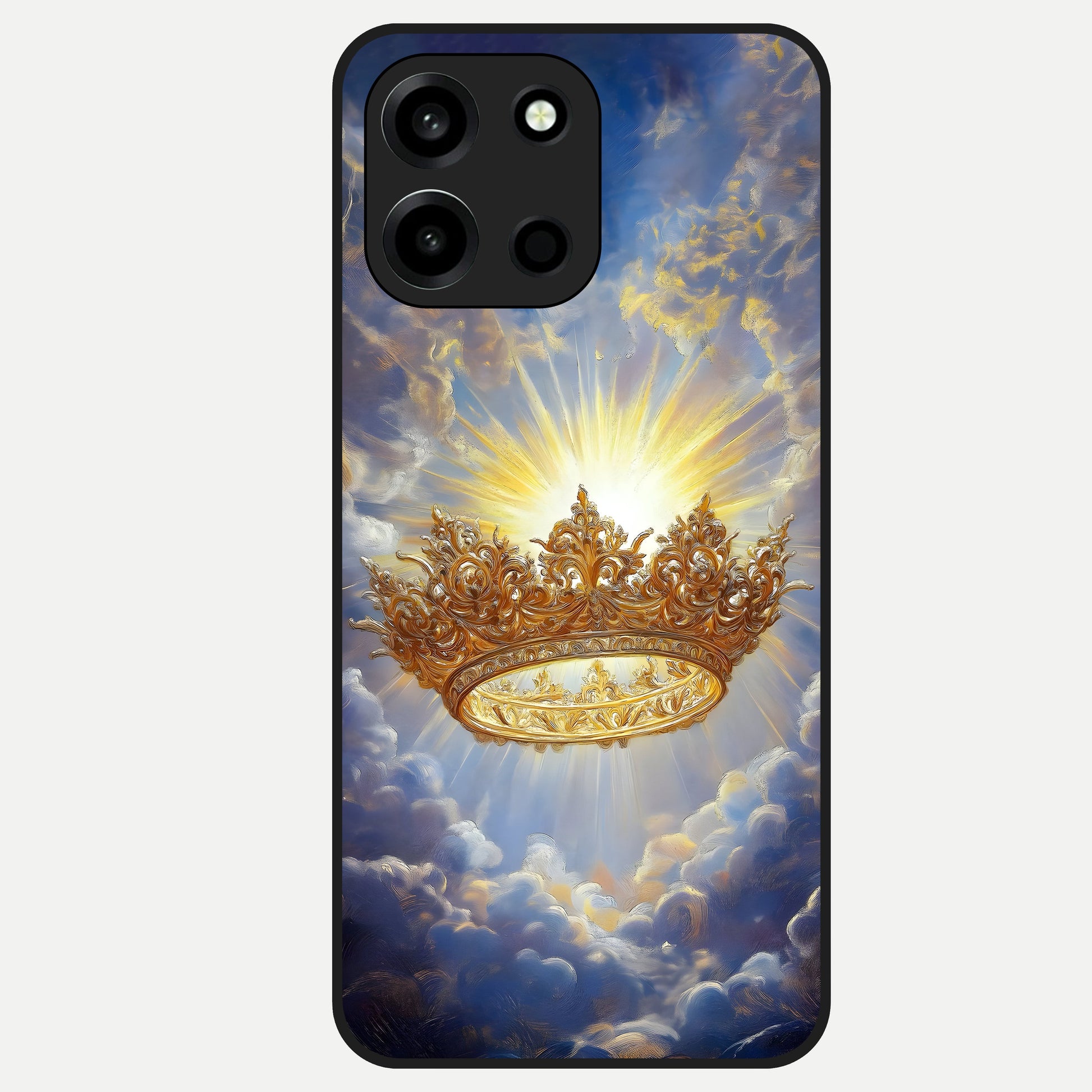  Heavenly Crown Light Glass Case For Oneplus Nord 6 back cover – full design glossy printed glass finish