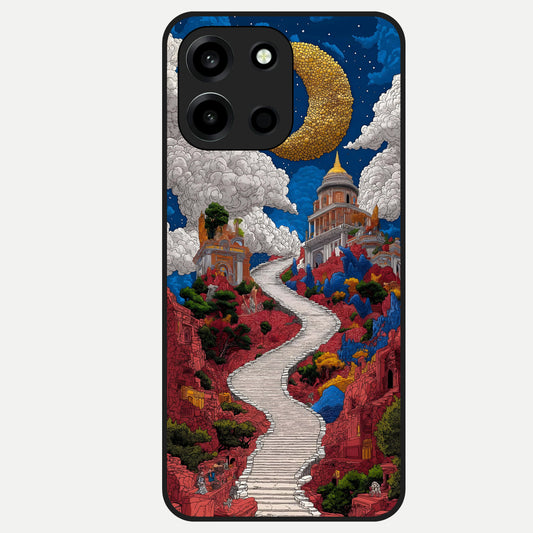  Heavenly Moon Path Glass Case For Oneplus Nord 6 back cover – full design glossy printed glass finish
