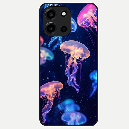 Jellyfish Pattern Glass Case For Oneplus Nord 6 back cover – full design glossy printed glass finish