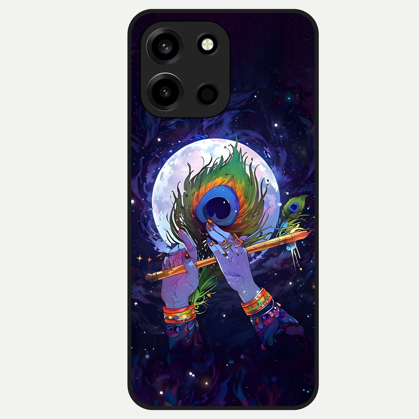  Krishna Hands Art Glass Case For Oneplus Nord 6 back cover – full design glossy printed glass finish